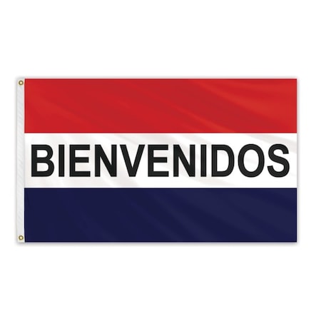 Global Flags Unlimited Bienvenidos Message Flag 3'x5' Standard Flag 204589